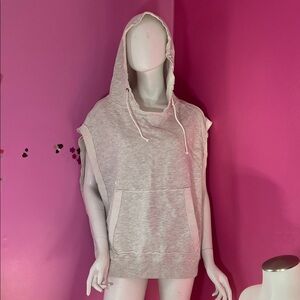 Free People We The Free Donny Tunic Sleeveless Hoodie Sweatshirt Pullover Gray M